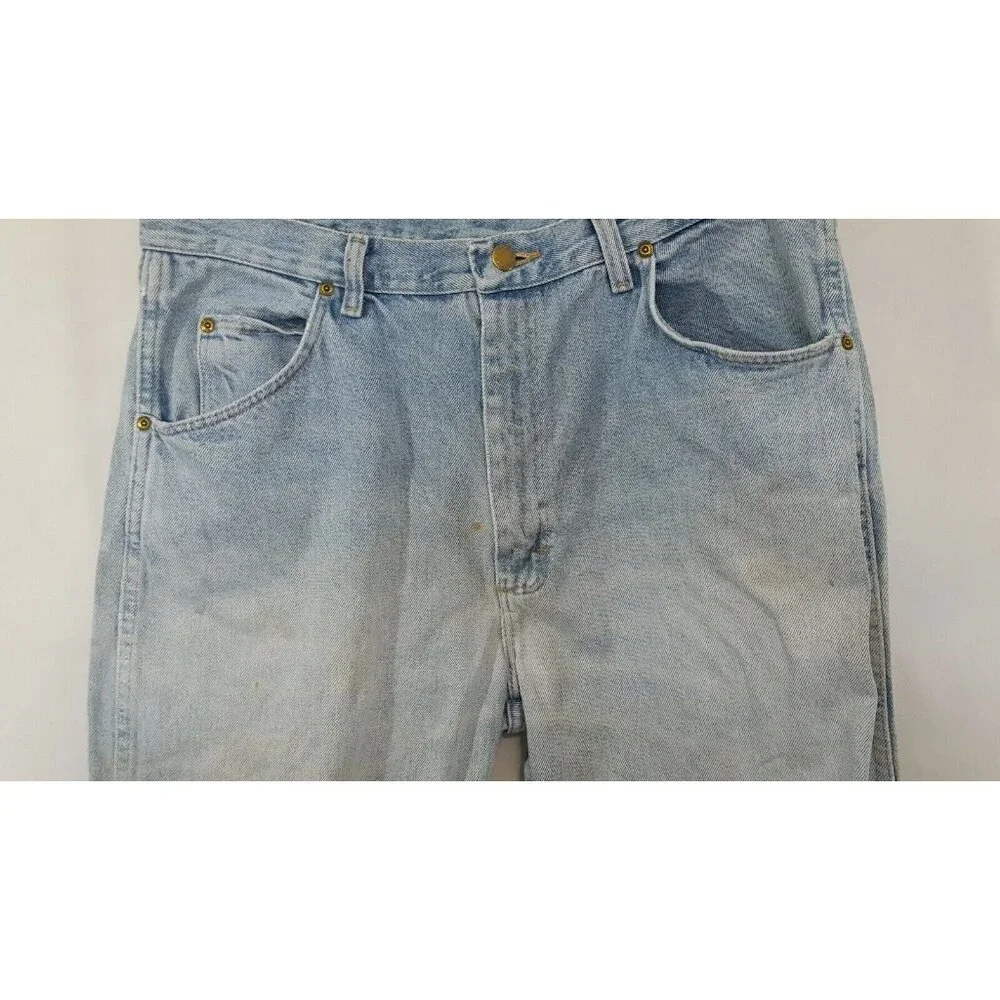 Thrashed Destroyed Faded Wrangler Jeans Size 36 x 38 Trashed Holes Stained - Picture 2 of 10